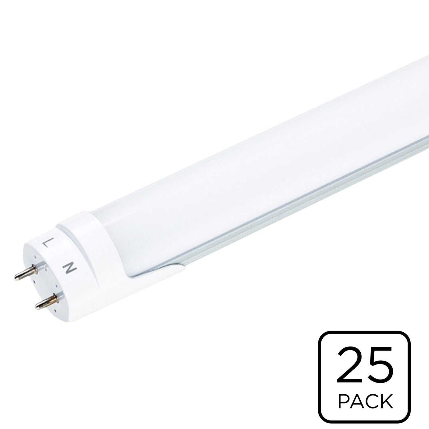 15-Watt T8 4-Foot Ballast Bypass 2200lm LED Light Bulb Tube (25-Pack)