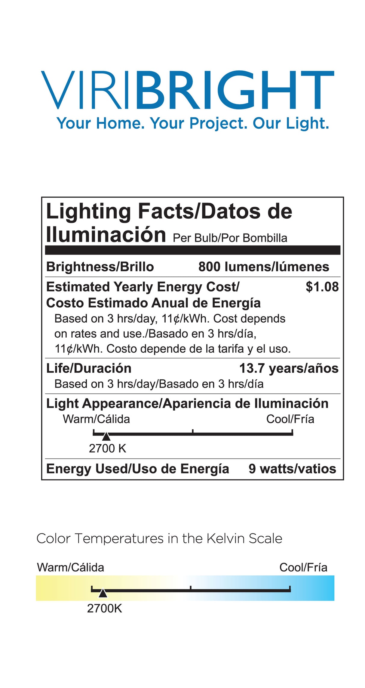 60-Watt EQ A19 GU24 9W Non-Dimmable 800lm LED Light Bulb