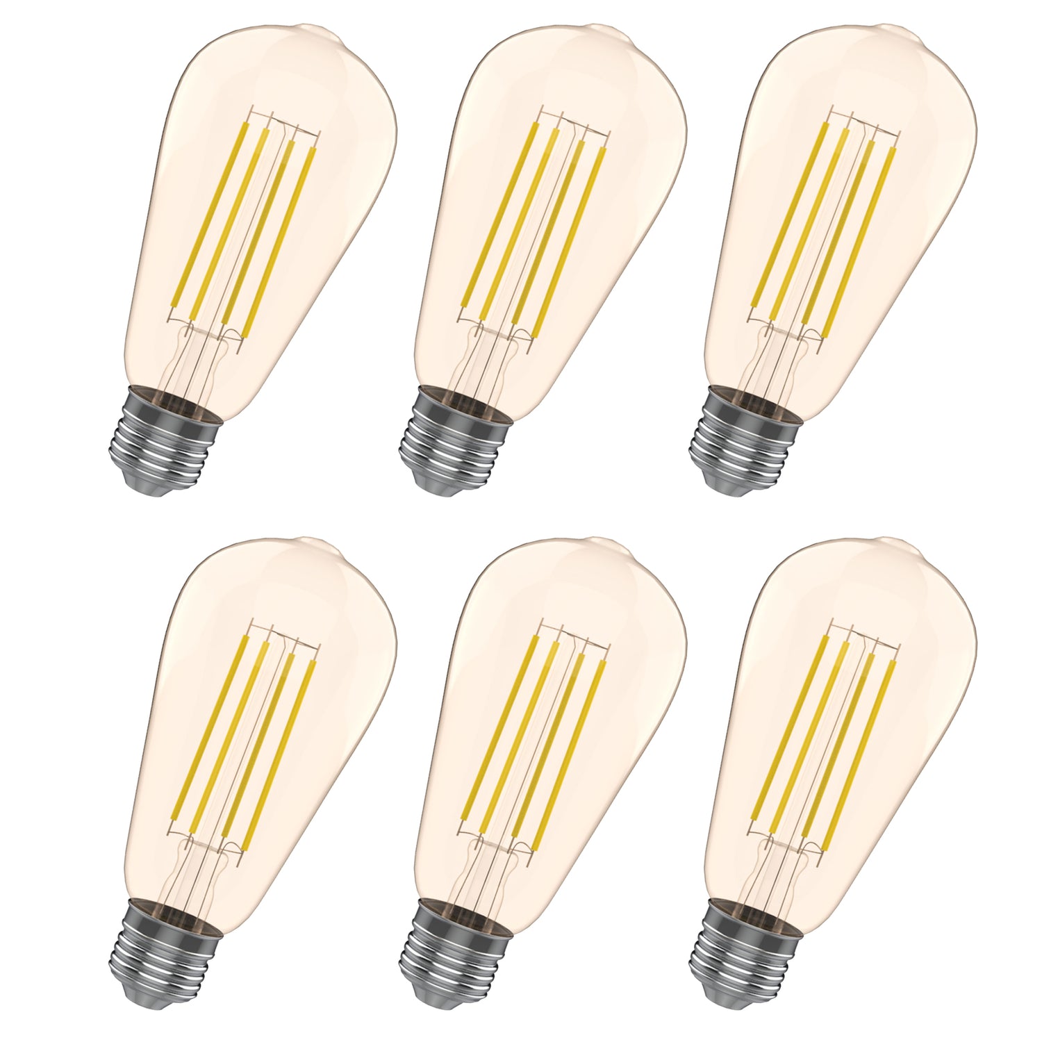 ST19 LED Bulb, Filament, Energy Star, Amber  – 2200K (1 Pack)