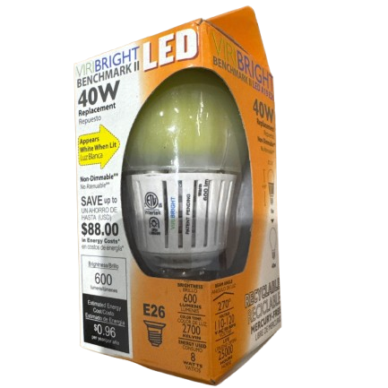 40-Watt EQ A19 E26 Non-Dim 600lm LED Light Bulb
