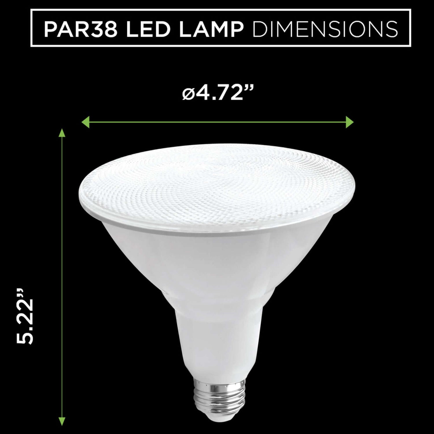 Viribright - 100-Watt Equivalent PAR38 Shape E26 Base LED Light Bulb 1500 Lumen - 654657-4