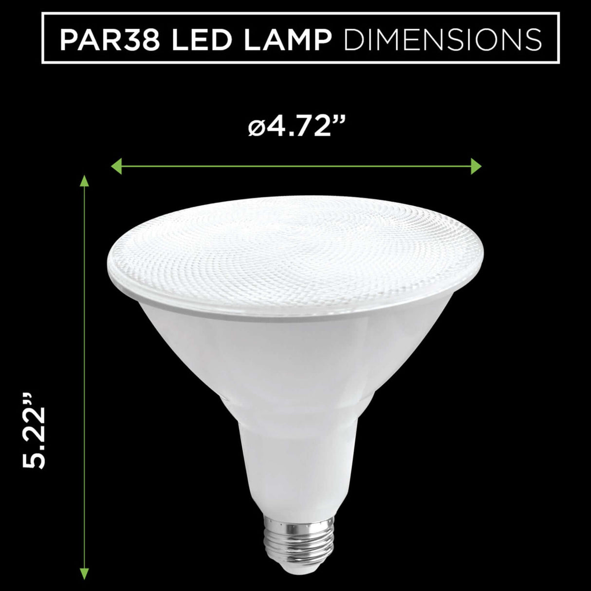 Viribright - 100-Watt Equivalent PAR38 Shape E26 Base LED Light Bulb 1500 Lumen - 654657-4