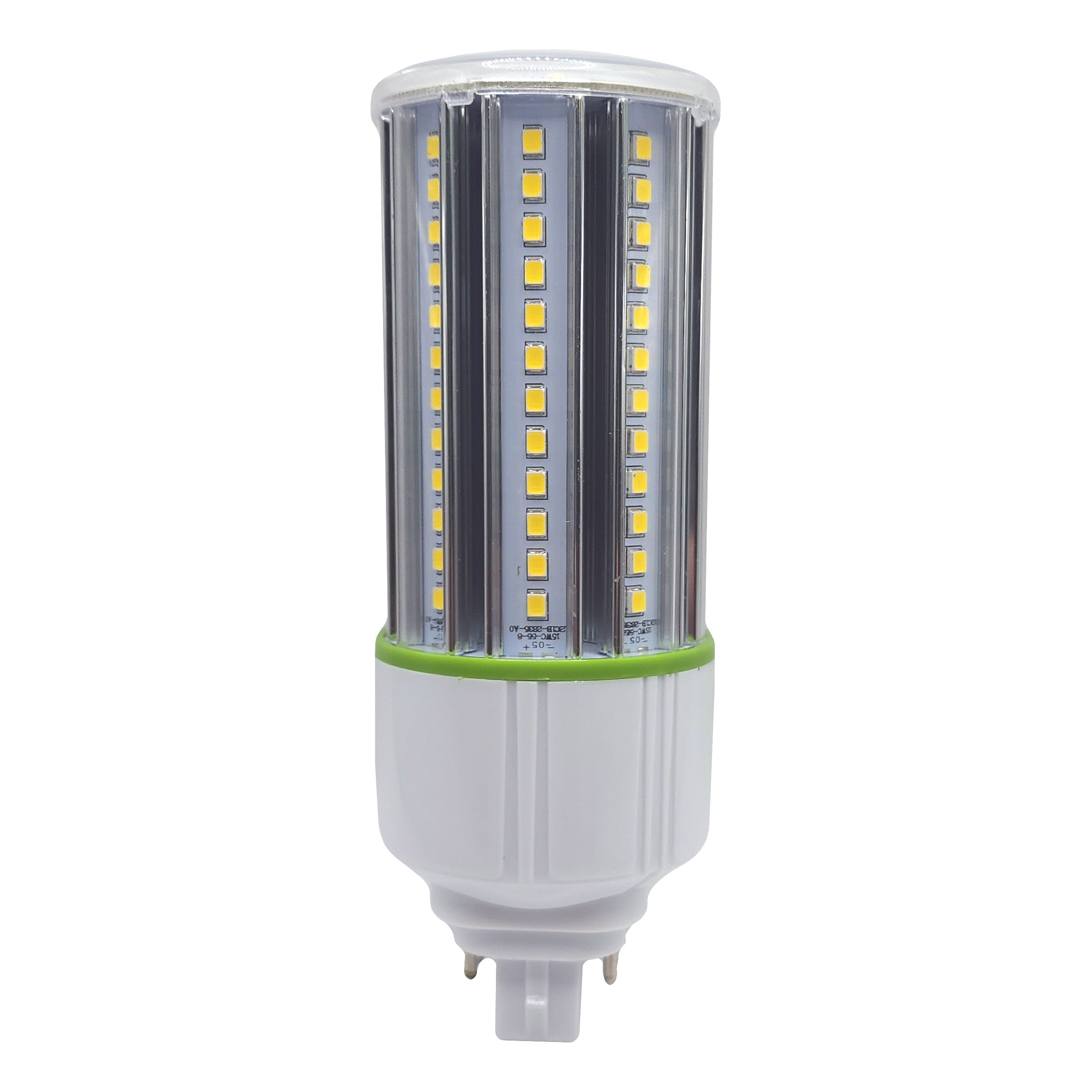 Viribright - 15-Watt Vertical PL Corn Bulb G24Q/GX24Q (4 PIN) Suitable Enclosed Fixtures - 97218