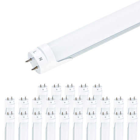 Viribright - 18-Watt Ballast Bypass T8 4-Foot 2350 Lumens Frosted Lens LED Light Bulb Tube - 518918-20