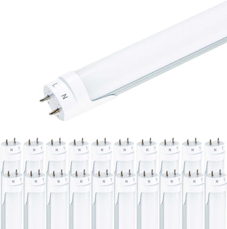 Viribright - 18-Watt Ballast Bypass T8 4-Foot 2350 Lumens Frosted Lens LED Light Bulb Tube - 518918-20