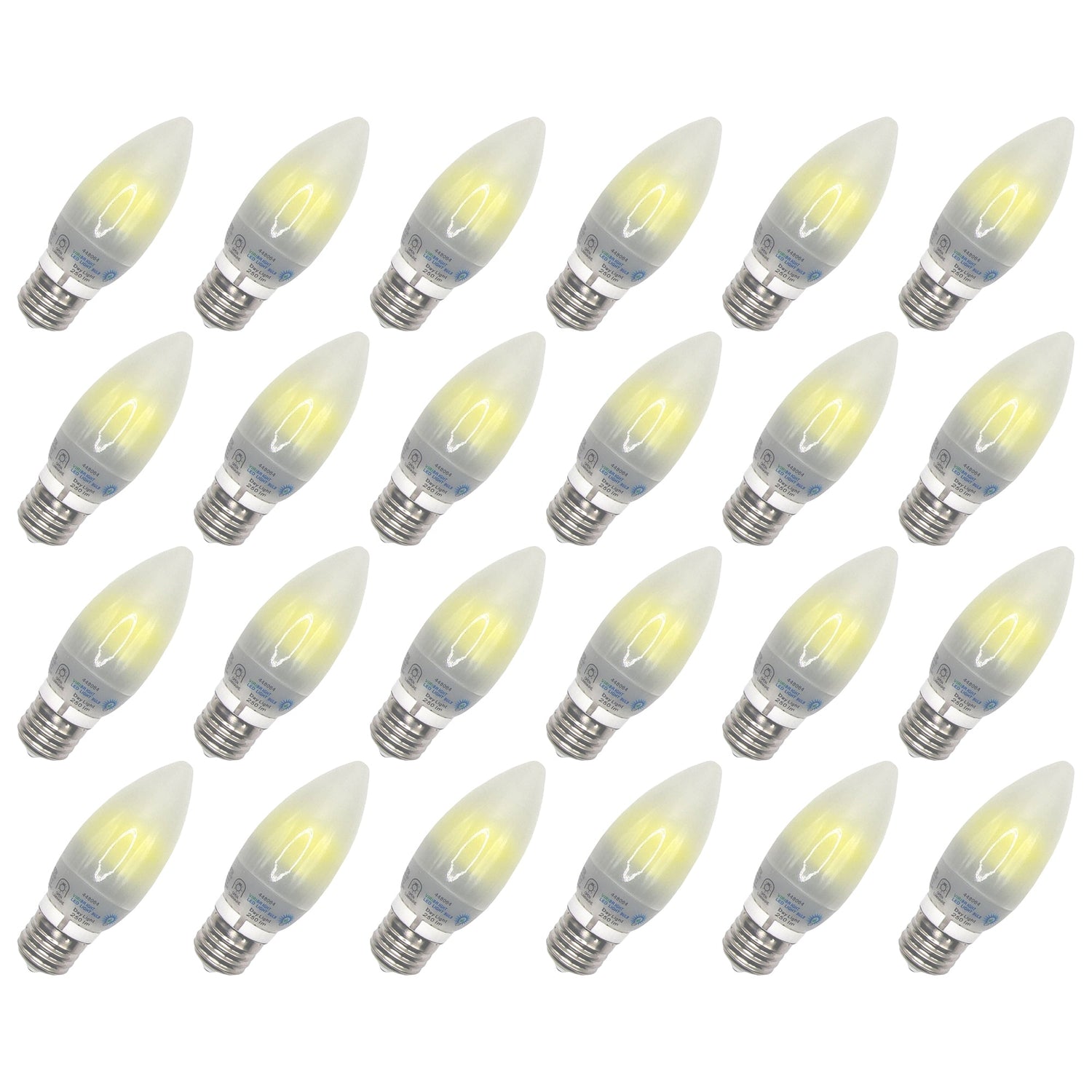 Viribright - 22-Watt Equivalent B11 E26 Frosted LED Light Bulb - 74275-24