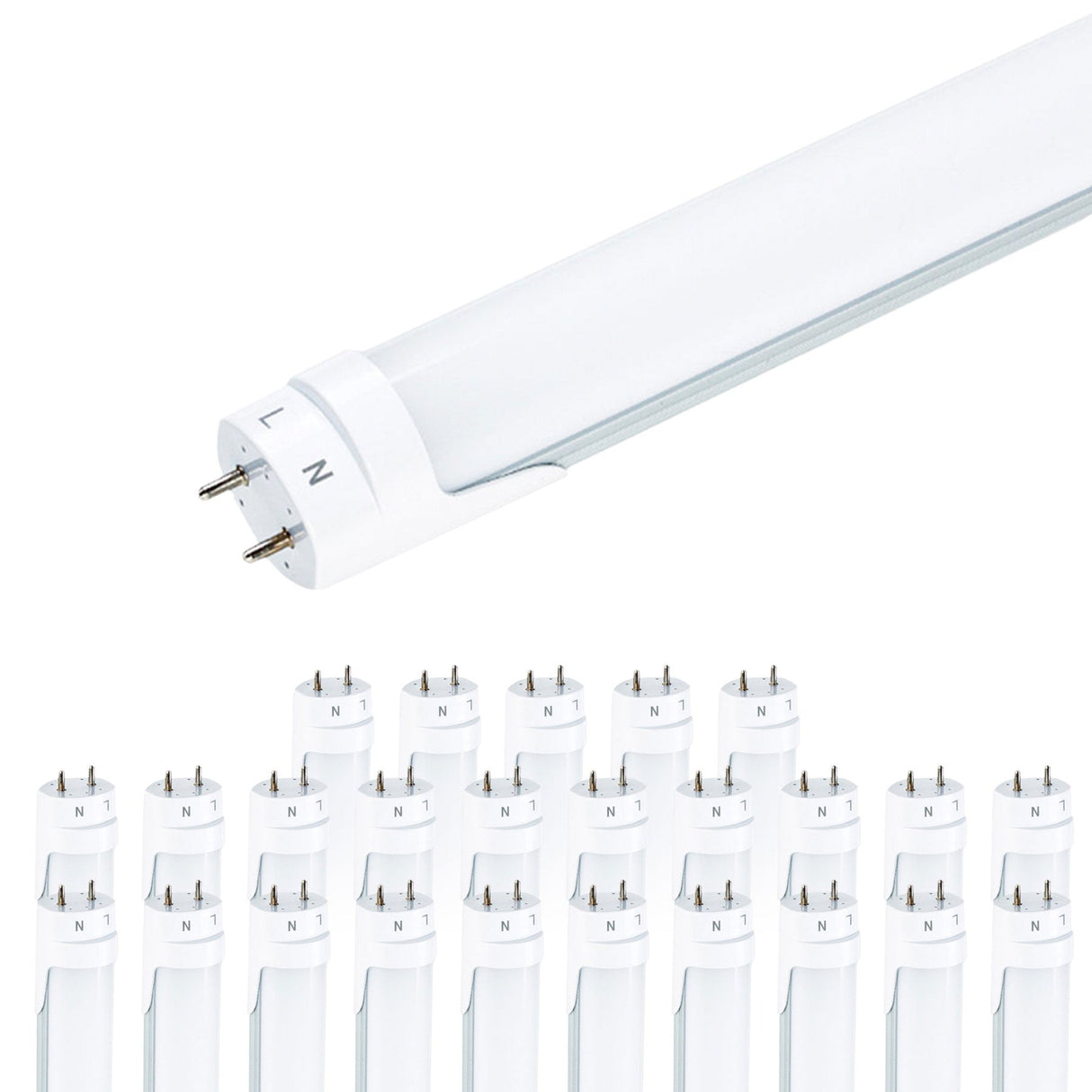 Viribright - 22-Watt T8 4-Foot Ballast Bypass 2970 Lumens LED Light Bulb Tube - 518921-20