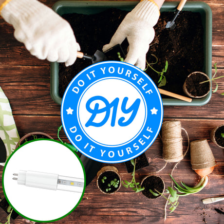 A top-down view of the Viribright Virigrow grow bulb tube, showing the full spectrum of light emitted for optimal plant growth.