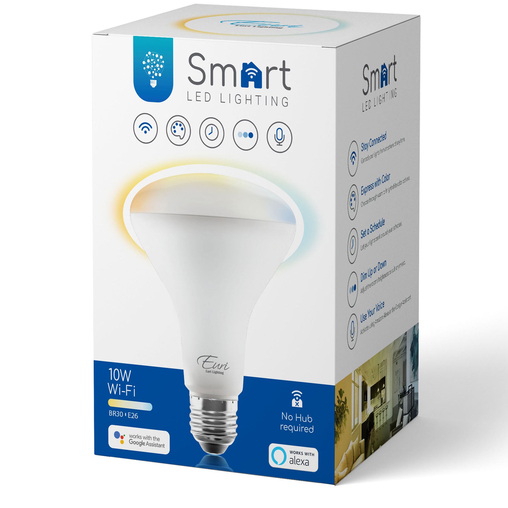 Smart Wifi BR30 E26 LED Indoor Flood Light Bulb