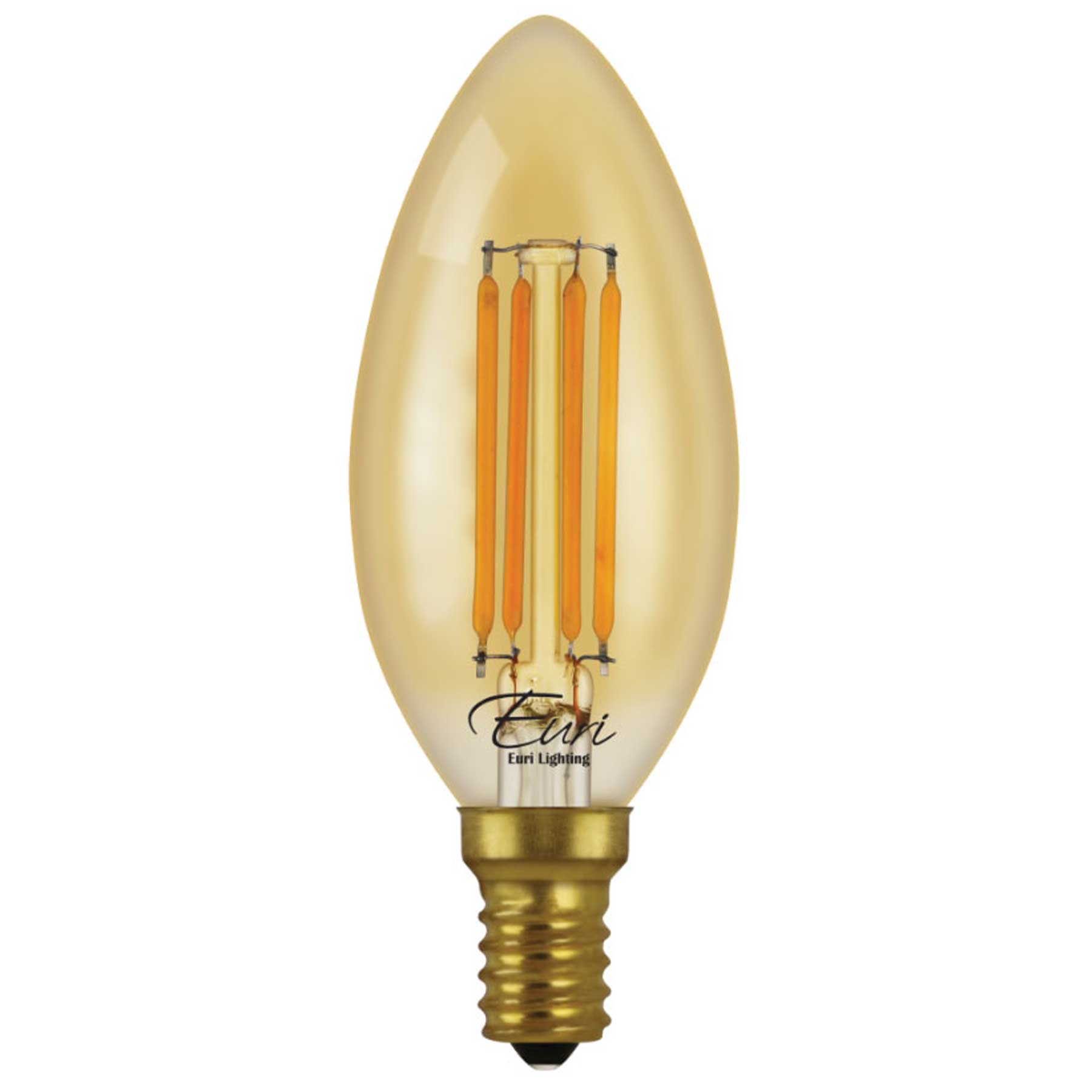mineral Flyselskaber Politik 40-Watt Equivalent B10 E12 Blunt Tip Bullet Candelabra LED Filament Light  Bulb