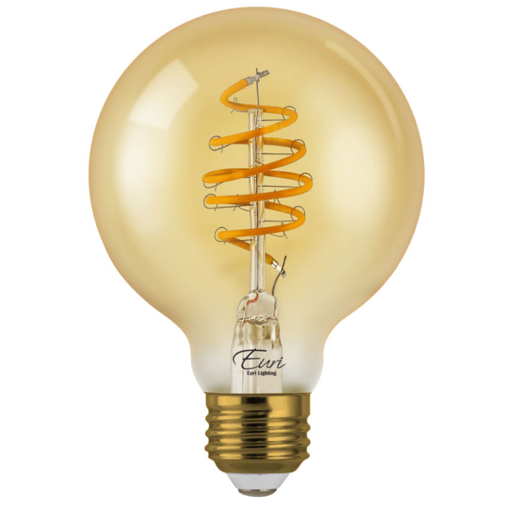 75-Watt Equivalent Globe G25 Globe E26 Decorative Swizzle Filament Amber Light Bulb