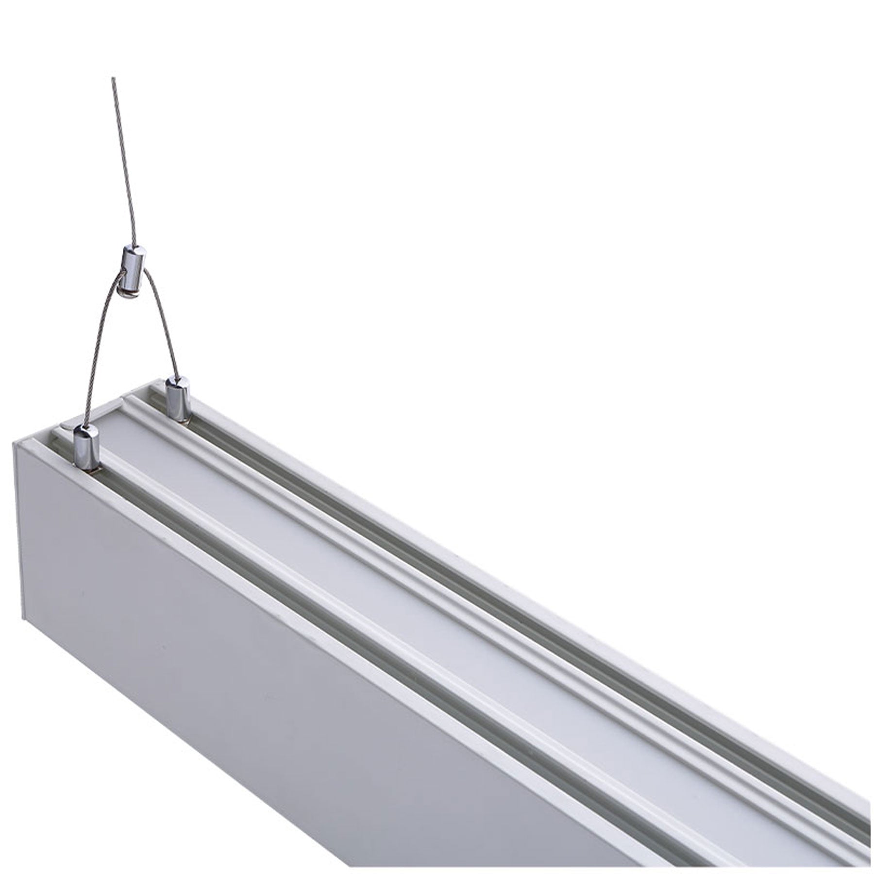 Suspended Up & Down Dual CCT Selectable LED Linear Light Fixture, White