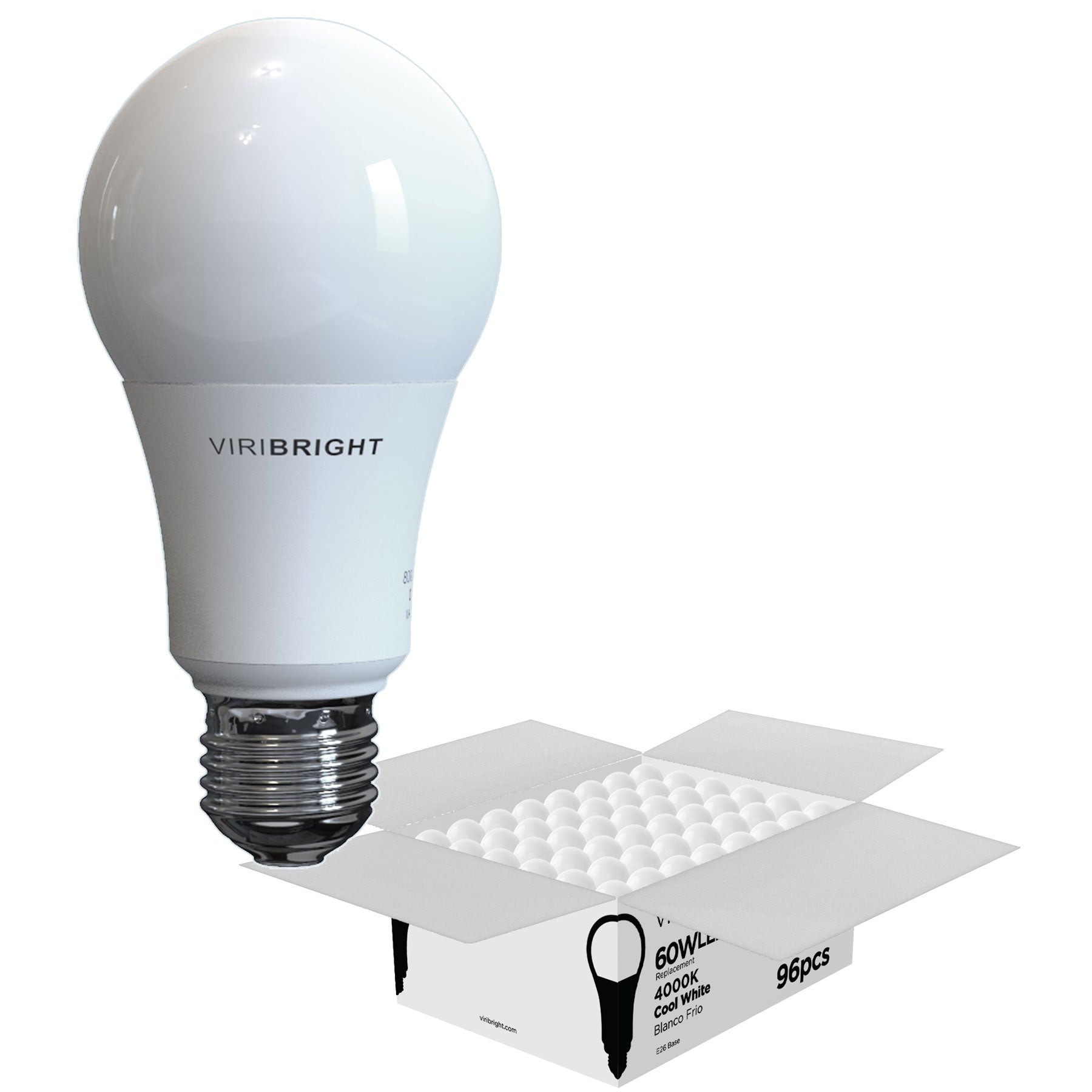 Viripro Pro Pack 60-Watt Equivalent A19 Shape E26 Base LED Light Bulbs
