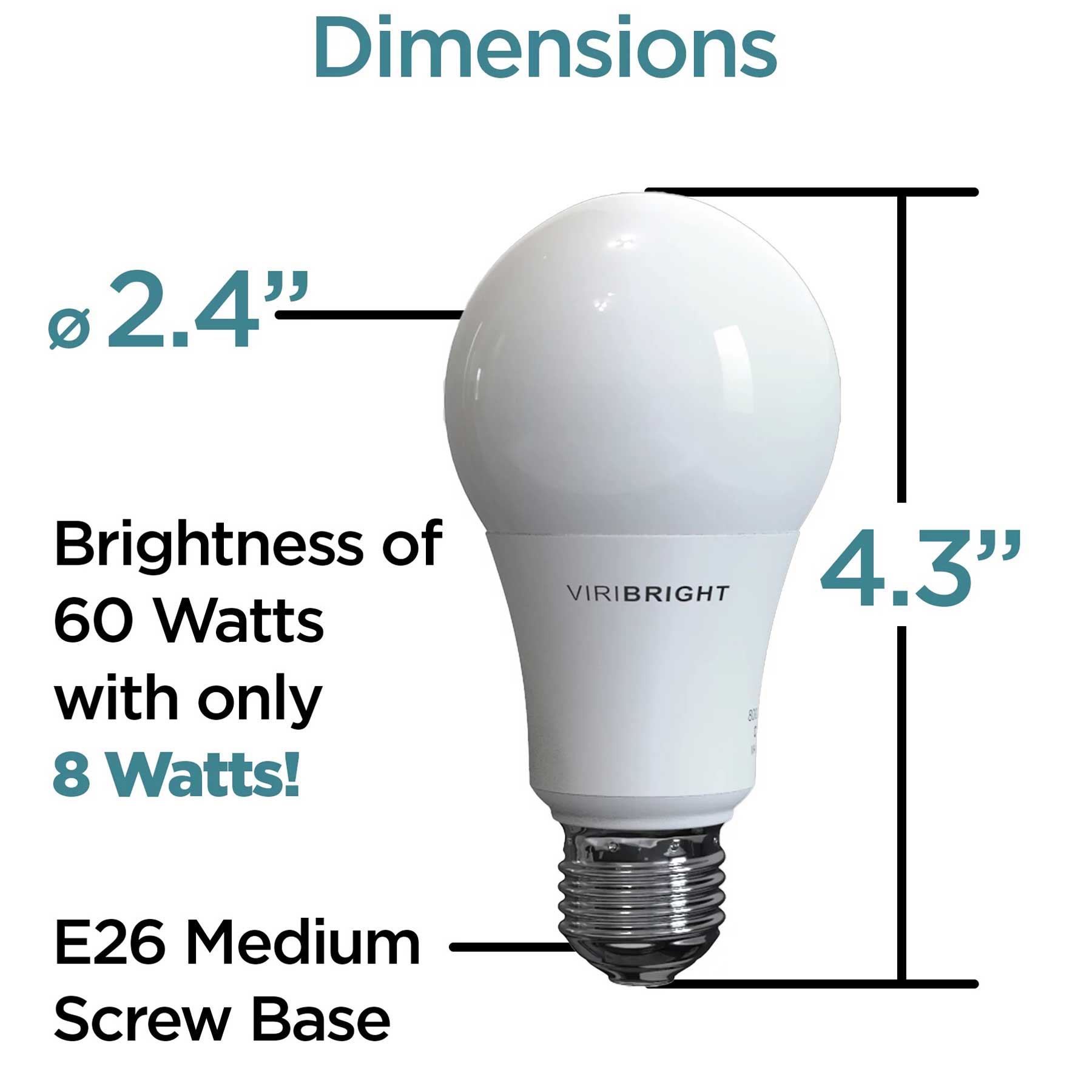 60-Watt Equivalent A19 E26 Standard General Purpose LED Light Bulb, Energy Star