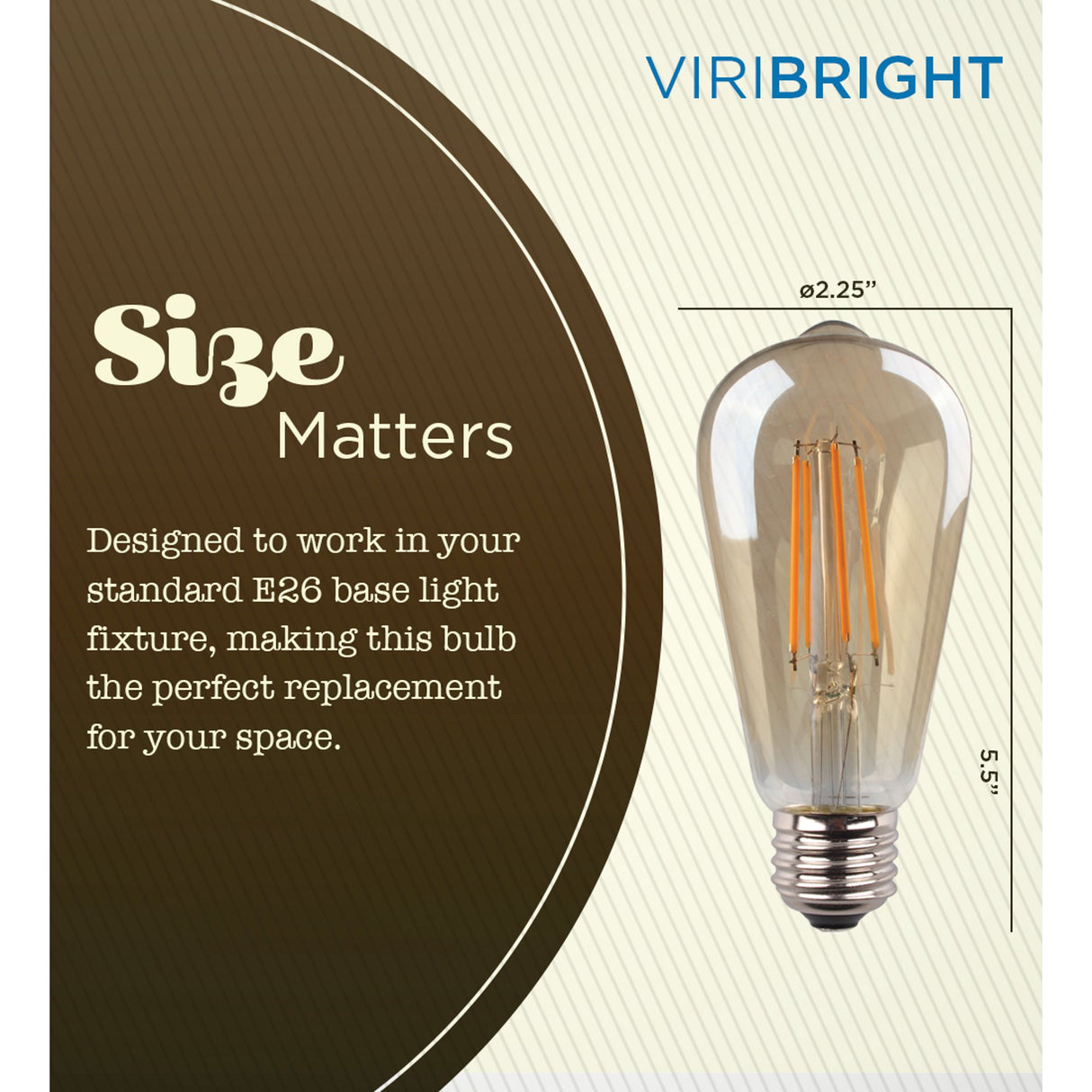 40-Watt Equivalent ST19 Shape E26 Base LED Edison Light Bulb 400 Lumens Amber