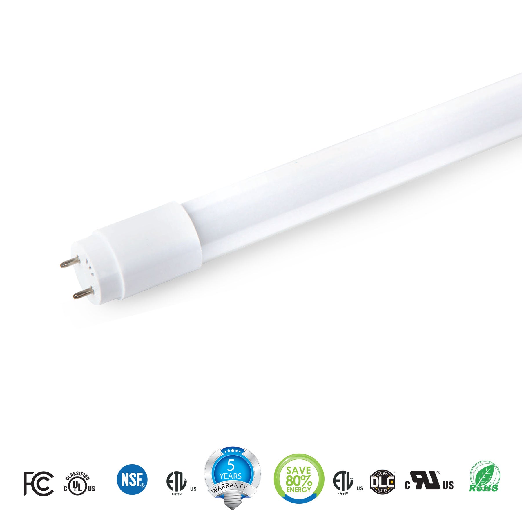 13-Watt T8 4-Foot Ballast Compatible 2000 Lumen LED Light Bulb Tube