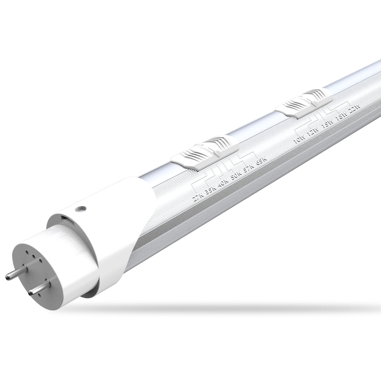 T8 LED Tube, 4ft, Frosted, Bypass, Type B, CCT, 10/12/15/18/24W - 3240 Lumens (25 pack)