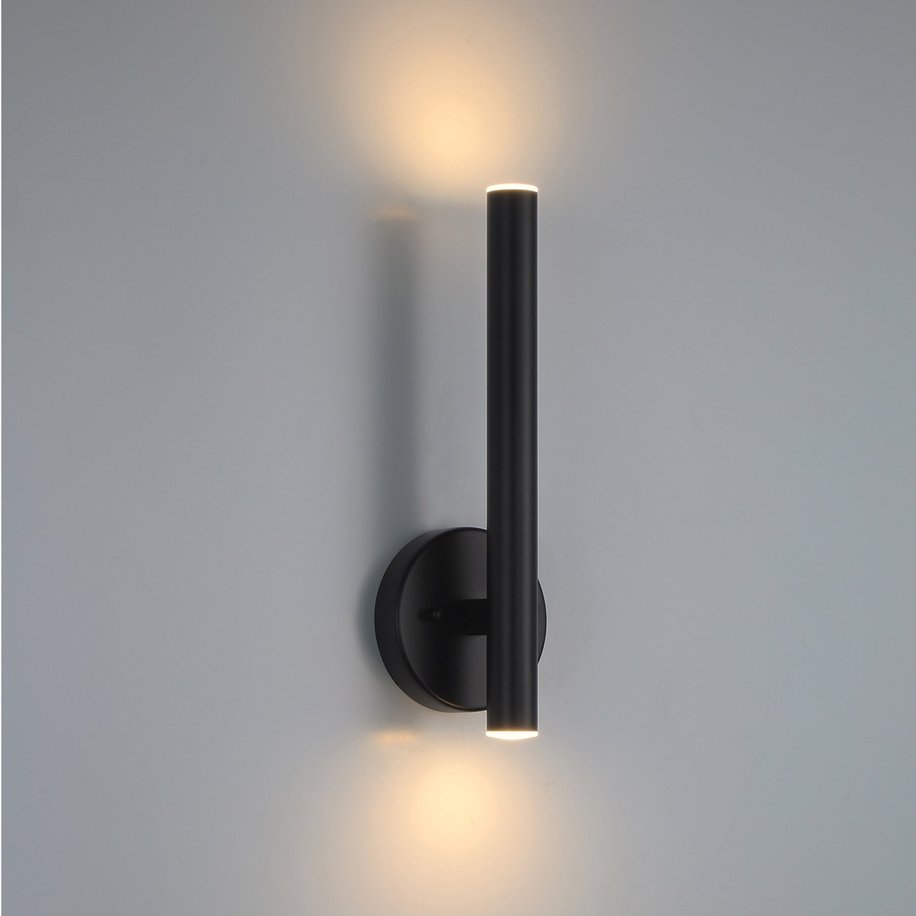 Pipeline 13.75in. LED Contemporary Lighting Sconce (Matte Black)