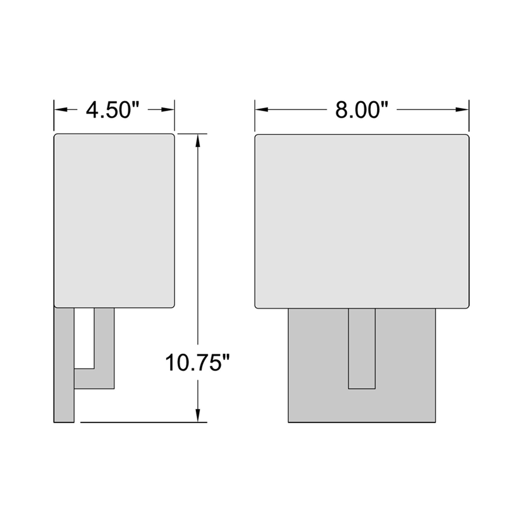 Mid Town 10.75in. LED Wall Light Fixture (Brushed Steel)