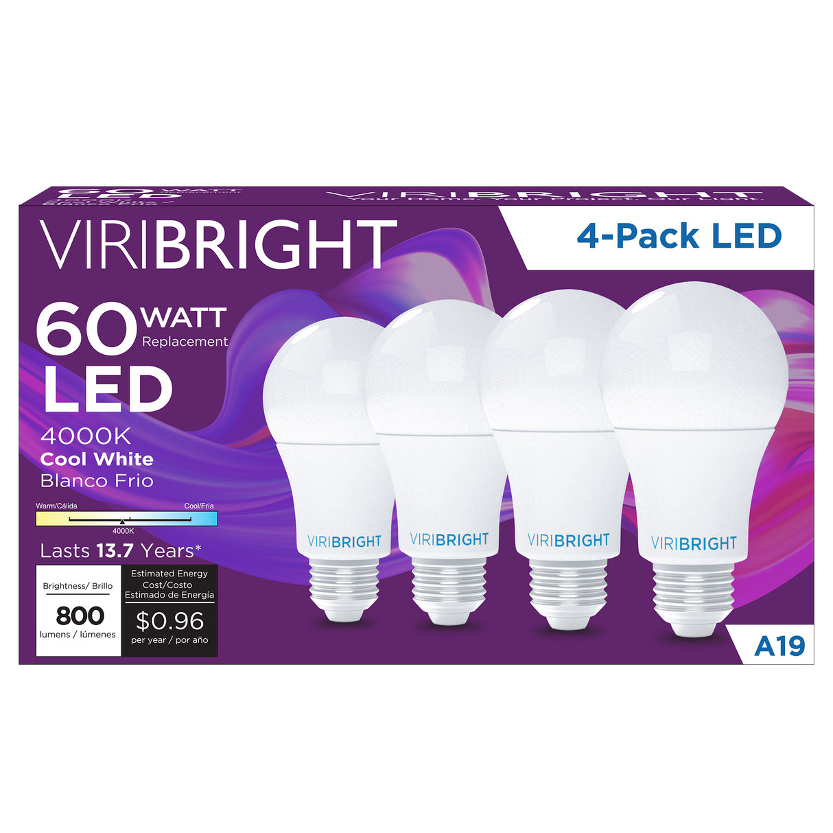 60-Watt EQ A19 E26 Non-Dim 800lm LED Light Bulb (24 Pack)