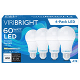A19 LED Bulb, 9W, Non Dimmable, 850 Lumens - 2700K (4 Pack)