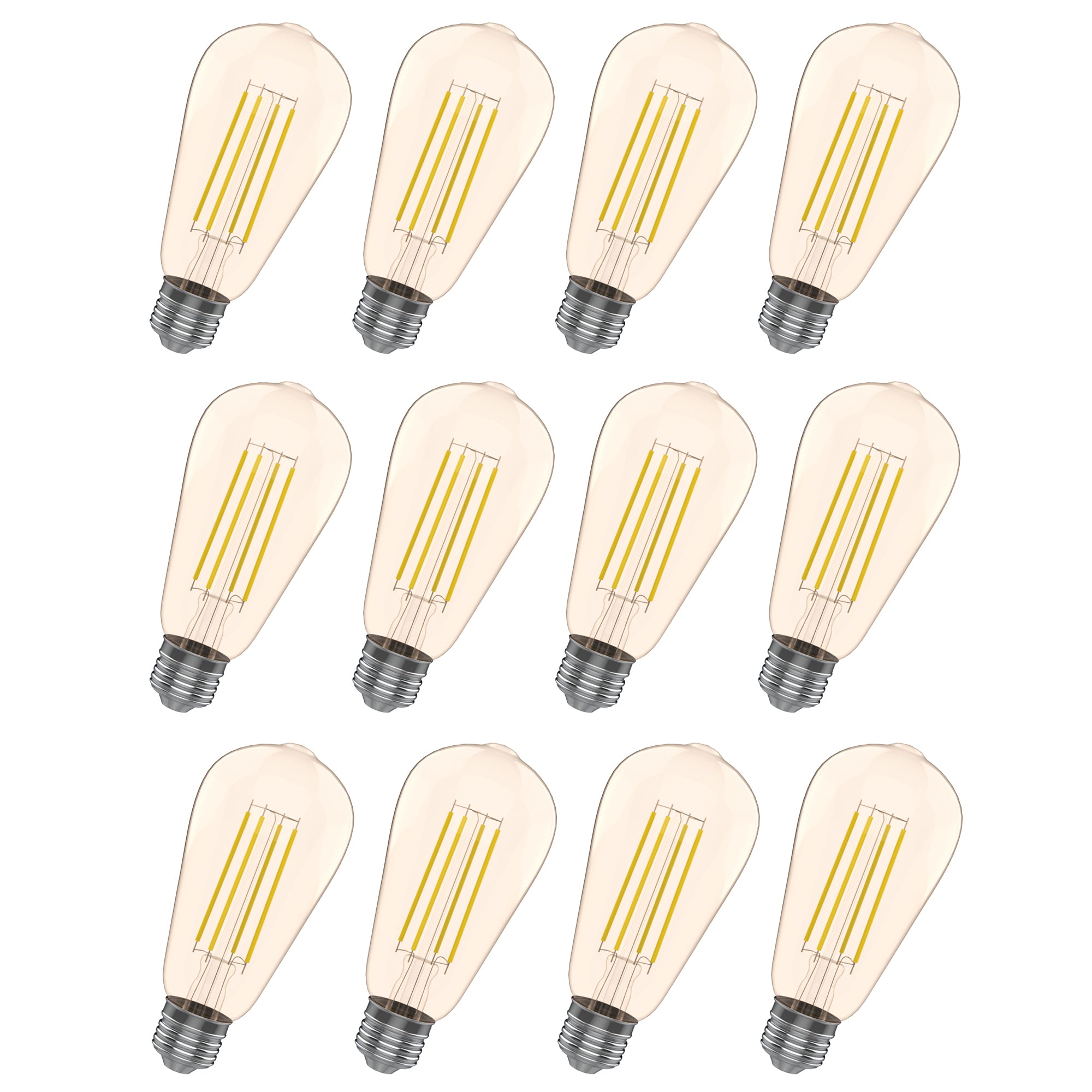 Viribright 40 Watt EQ ST19 E26 LED Edison Light Bulb 2200K Amber