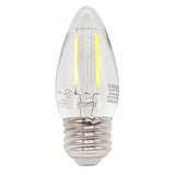 B11 Dimmable LED Filament Bulb – 2.5W (35W Eq), E26 Base, 5000K Daylight, 180 Lumens, 15,000 Hrs, 80+ CRI