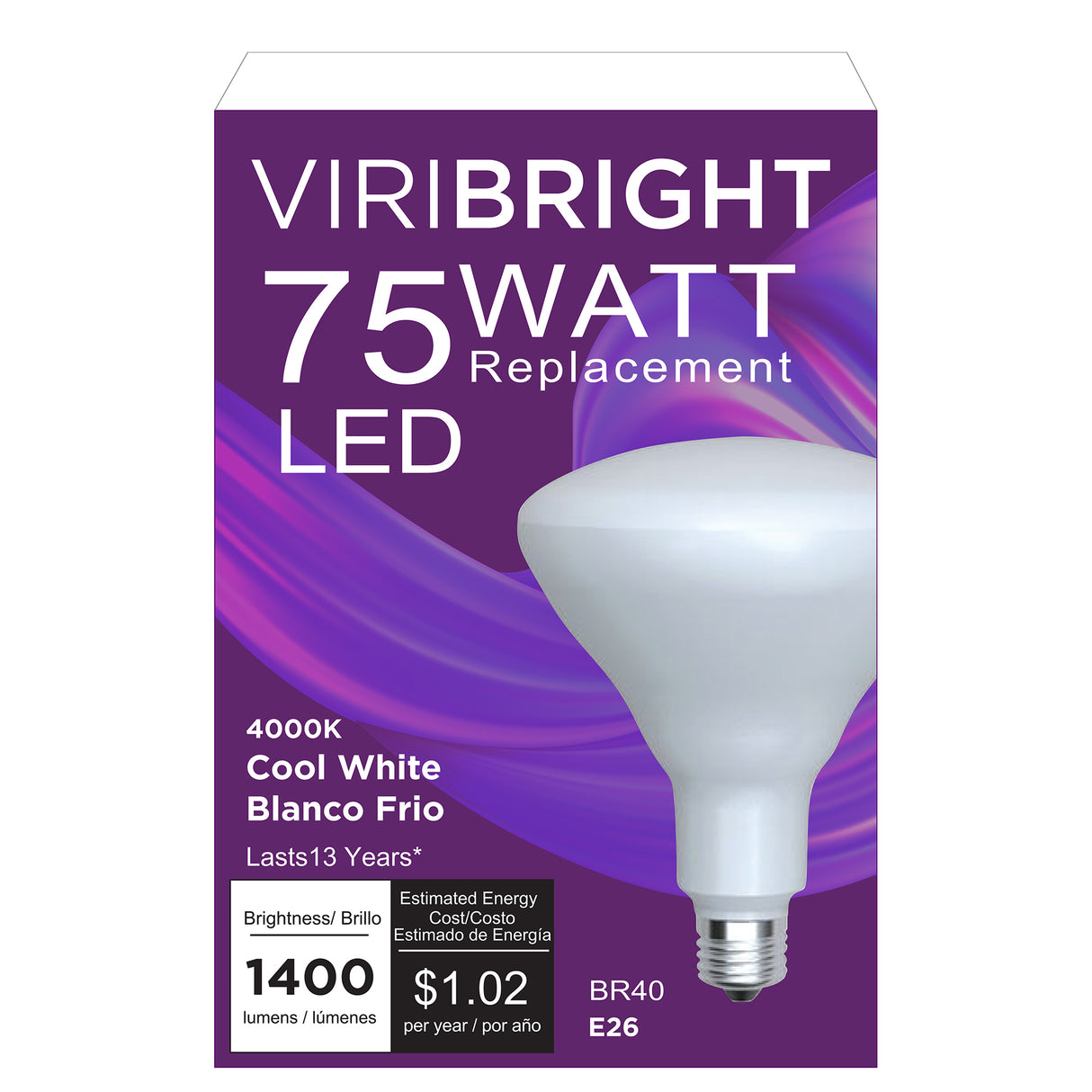 100-Watt EQ BR40 Dimmable 1400lm LED Light Bulb [Energy Star, UL Listed]