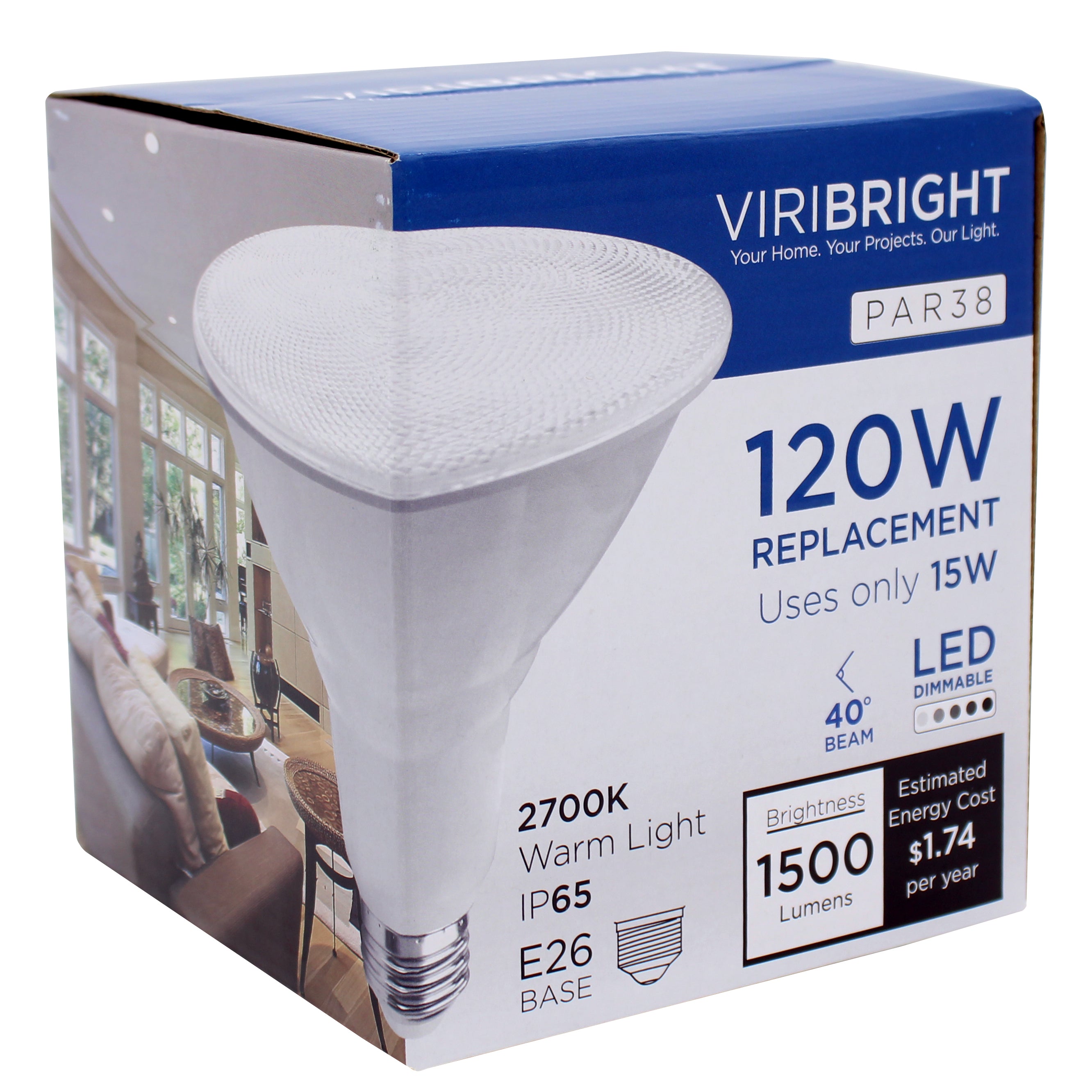 100-Watt Equivalent PAR38 Shape E26 Base 1500 Lumen LED Light Bulb