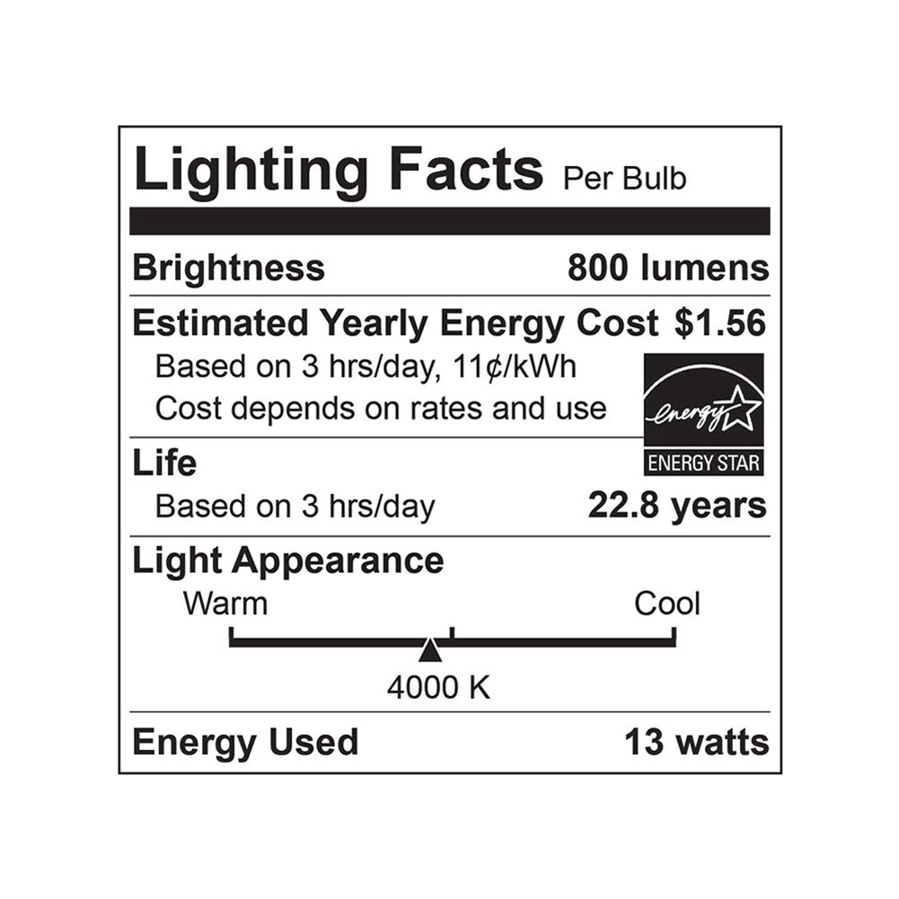 13-Watt 4" Retrofit Dimmable LED Downlight with E26 Adapter (12-Pack)