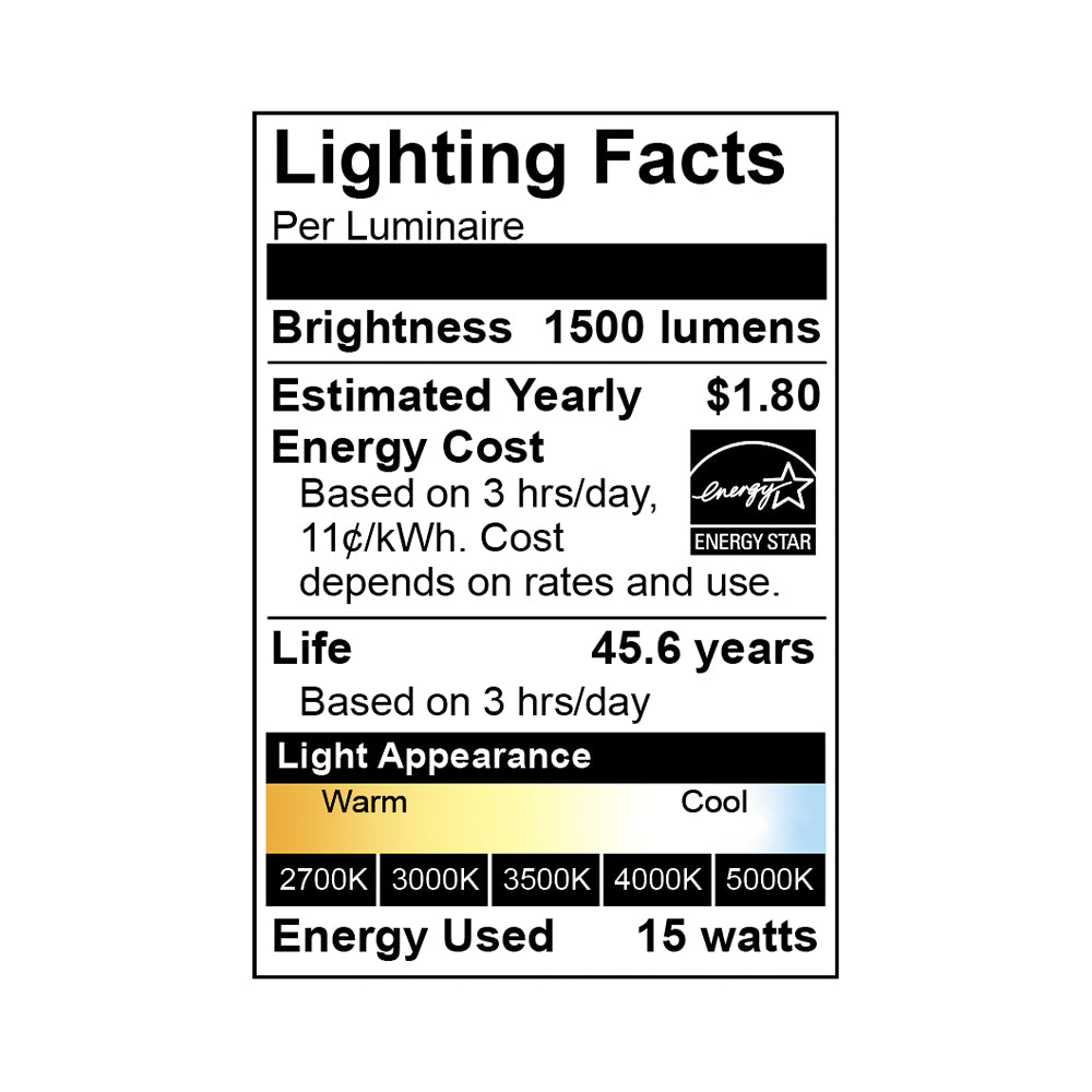 15" Round 12-Watt 5CCT Surface Mount Disk 1200lm 120V LED Ceiling Light Fixture (4-Pack)