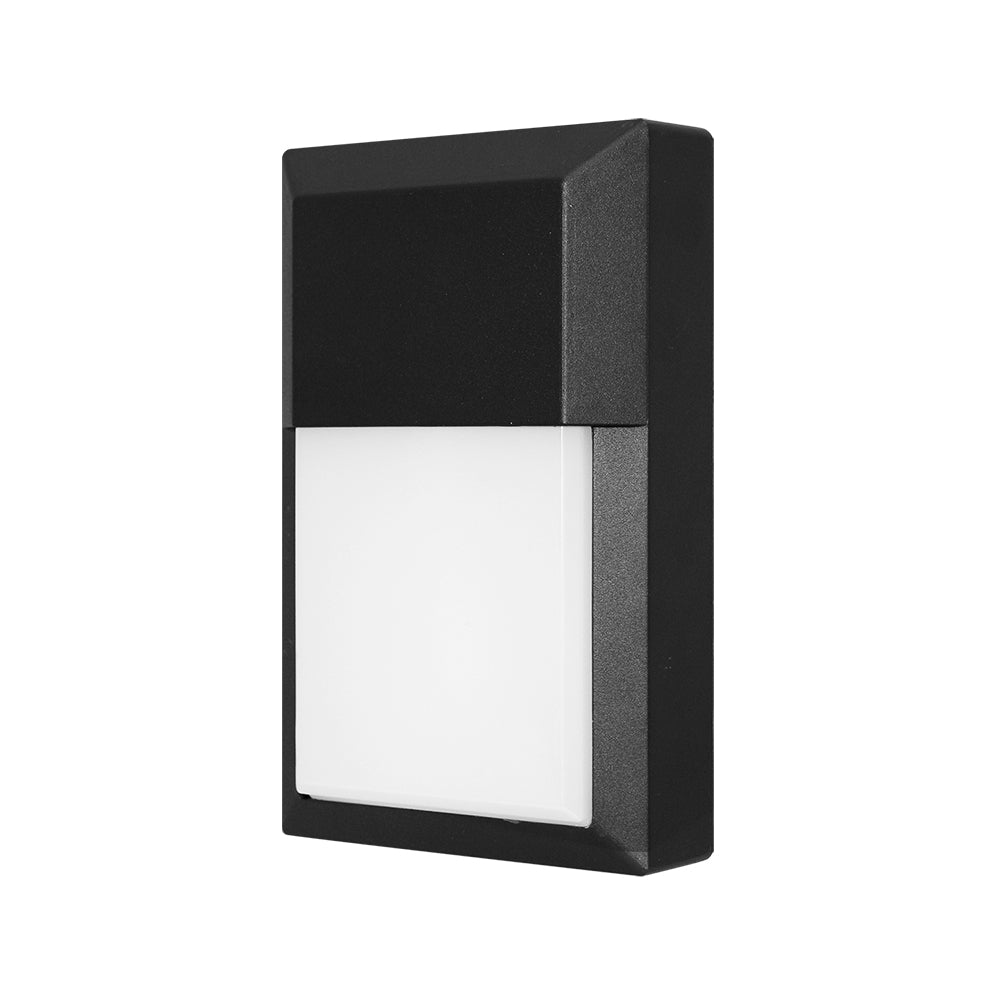 Mini Outdoor LED Wall Pack with Matte Black Aluminum Die Cast Frosted Plastic Lens (10-Pack)