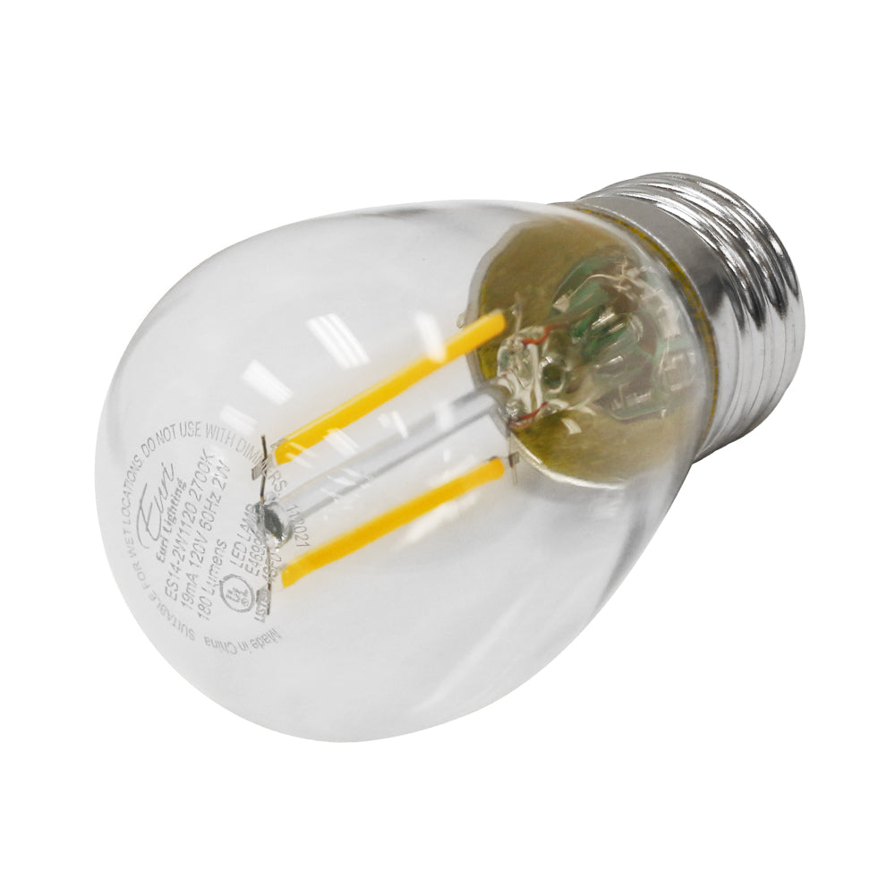 2-Watt Decorative Filament Lamp S14 E26 180lm LED Light Bulbs, 2700K (24-Pack)