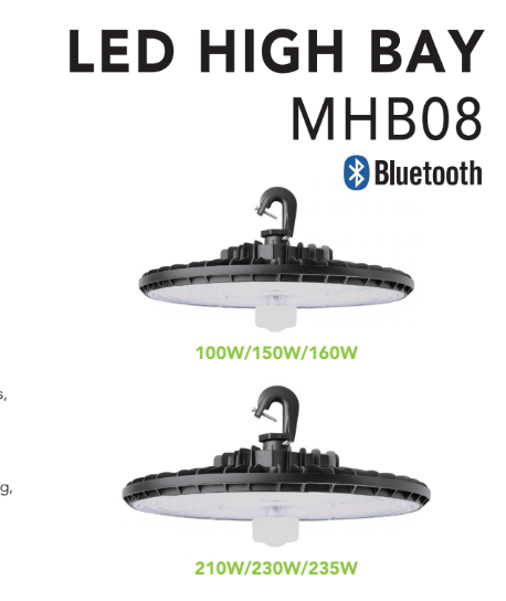 210-Watt Economy UFO LED High Bay 32,000 Lumens MHB08 Series