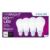 60-Watt EQ A19 E26 810lm Dimmable LED Light Bulb T20 (4-Pack)