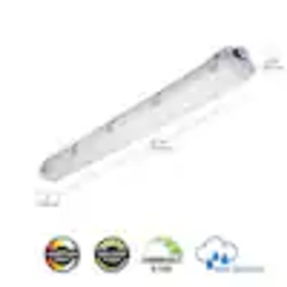 Vapor Tight 4ft. 3CCT 3500K/4000K/5000K Dimmable 6550lm LED Lighting Fixture (4-Pack)