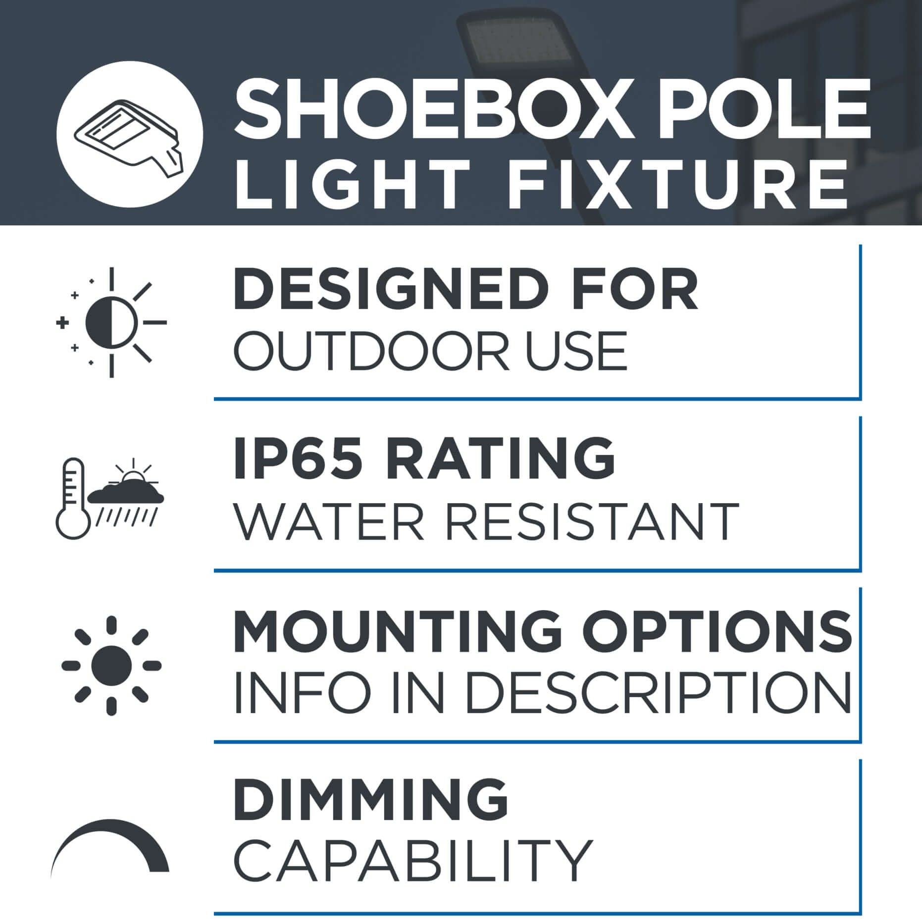Viribright - 100-Watt LED Shoebox Pole Light Fixture 15,526 Lumens AL1 Series - 519047
