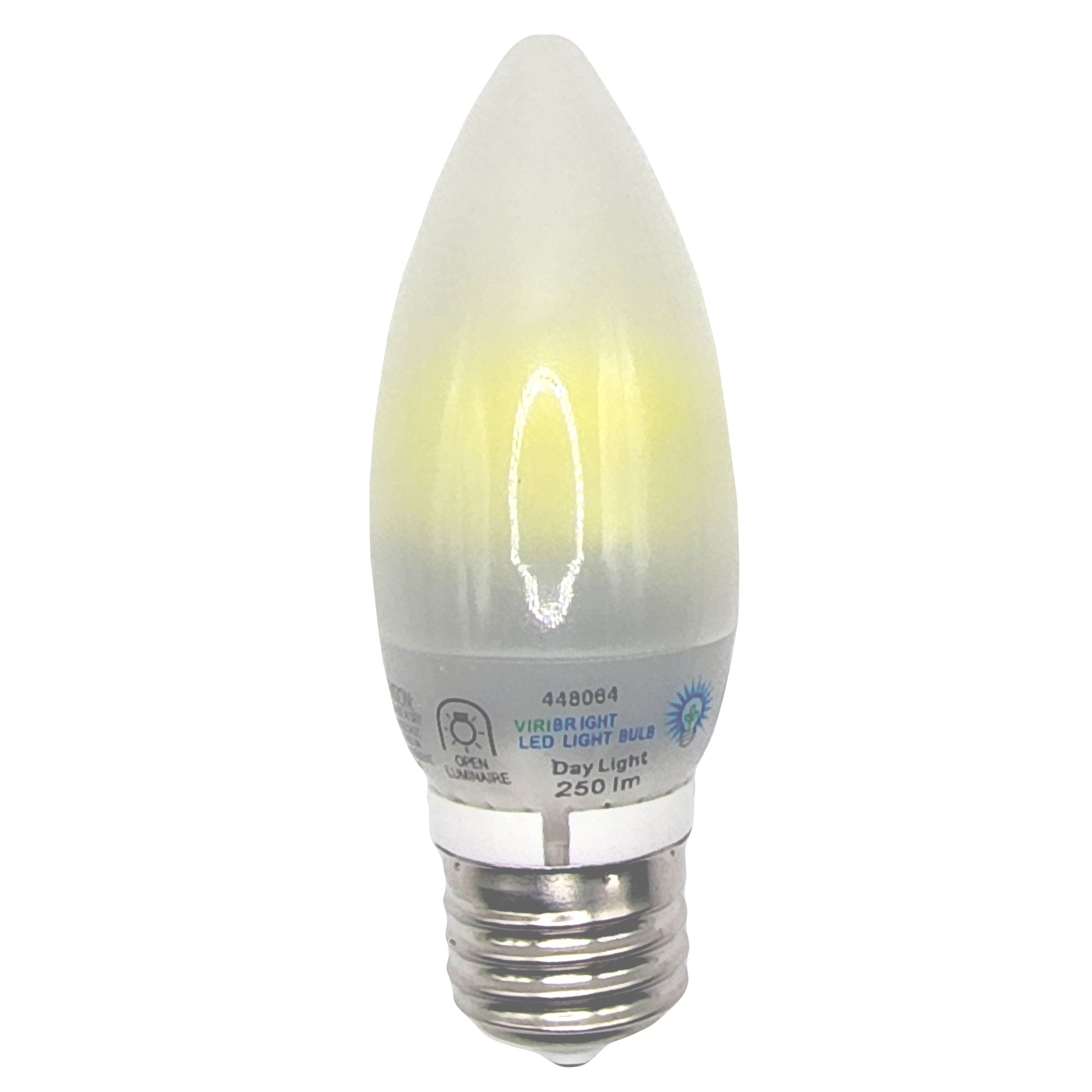 Viribright - 22-Watt Equivalent B11 E26 Frosted LED Light Bulb - 74275-6