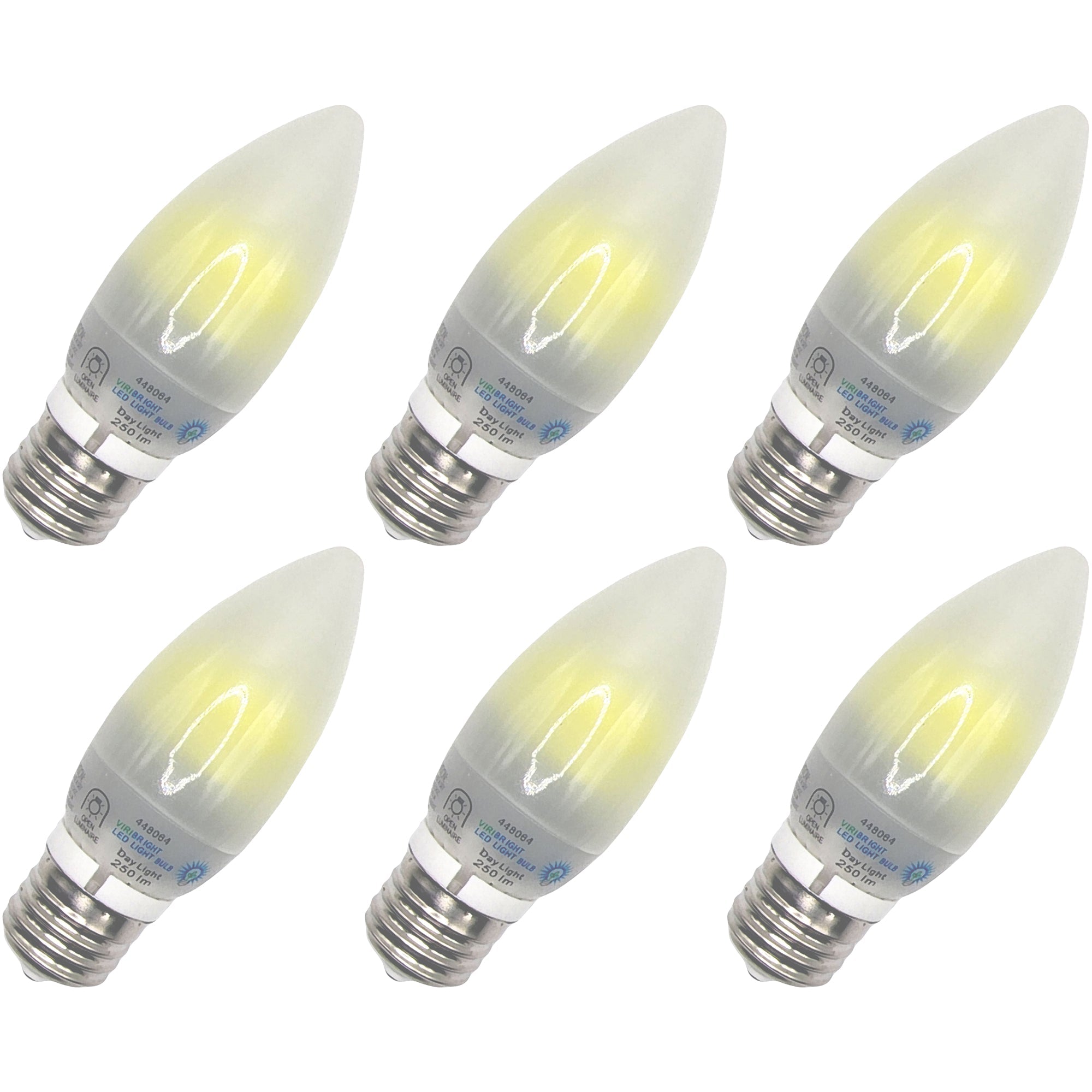Viribright - 22-Watt Equivalent B11 E26 Frosted LED Light Bulb - 74275-6