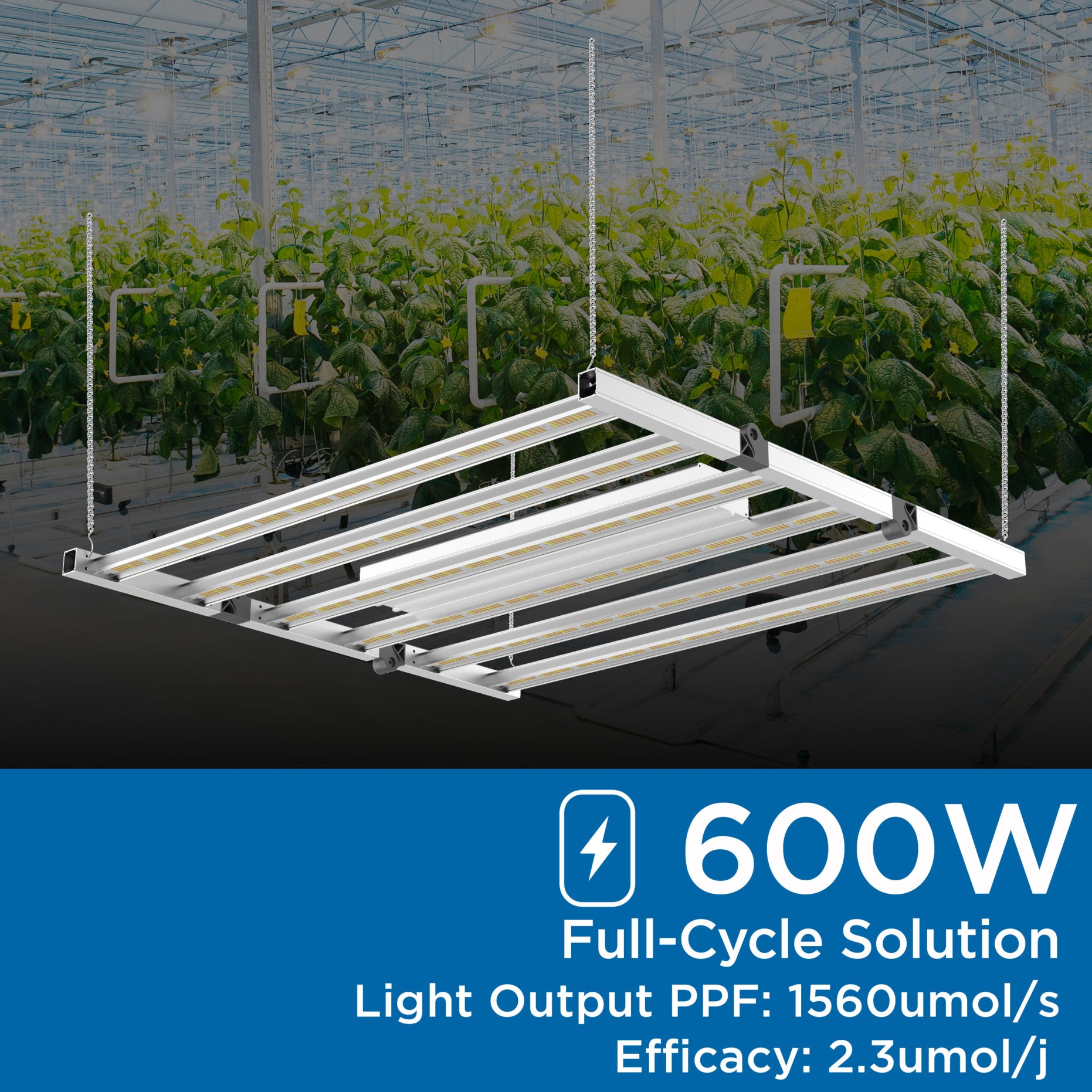 600-Watt LED Grow Light Full Cycle Fixture
