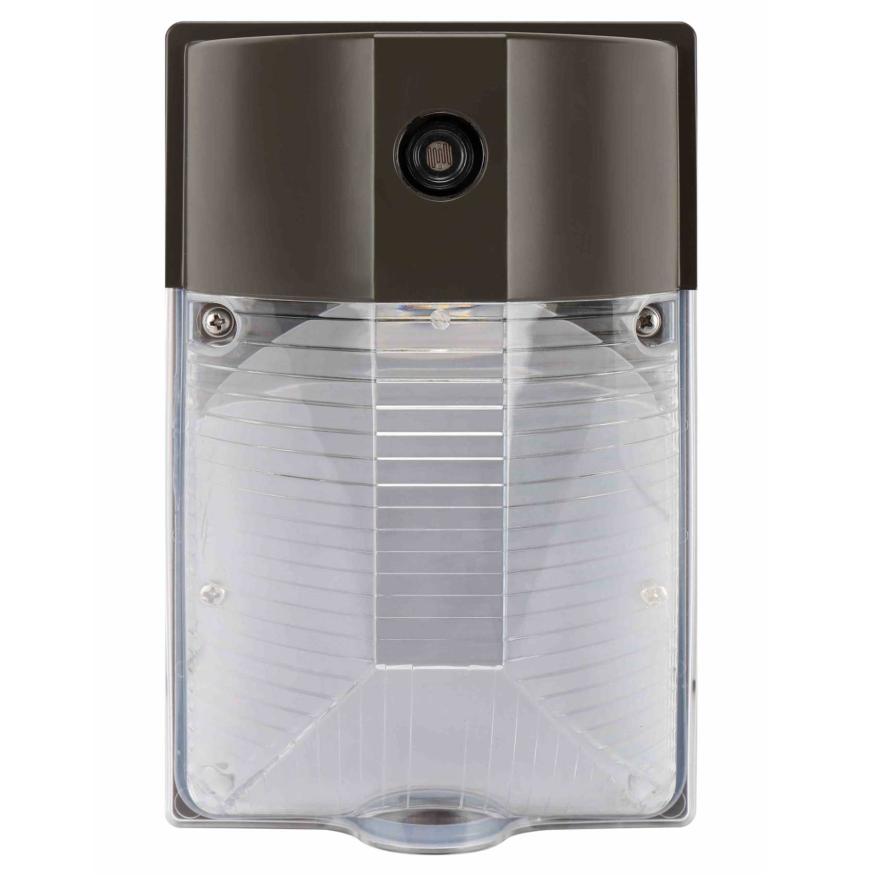  25-Watt 2600 Lumens Clear Lens 5000K LED Mini Wall Pack with Photocell