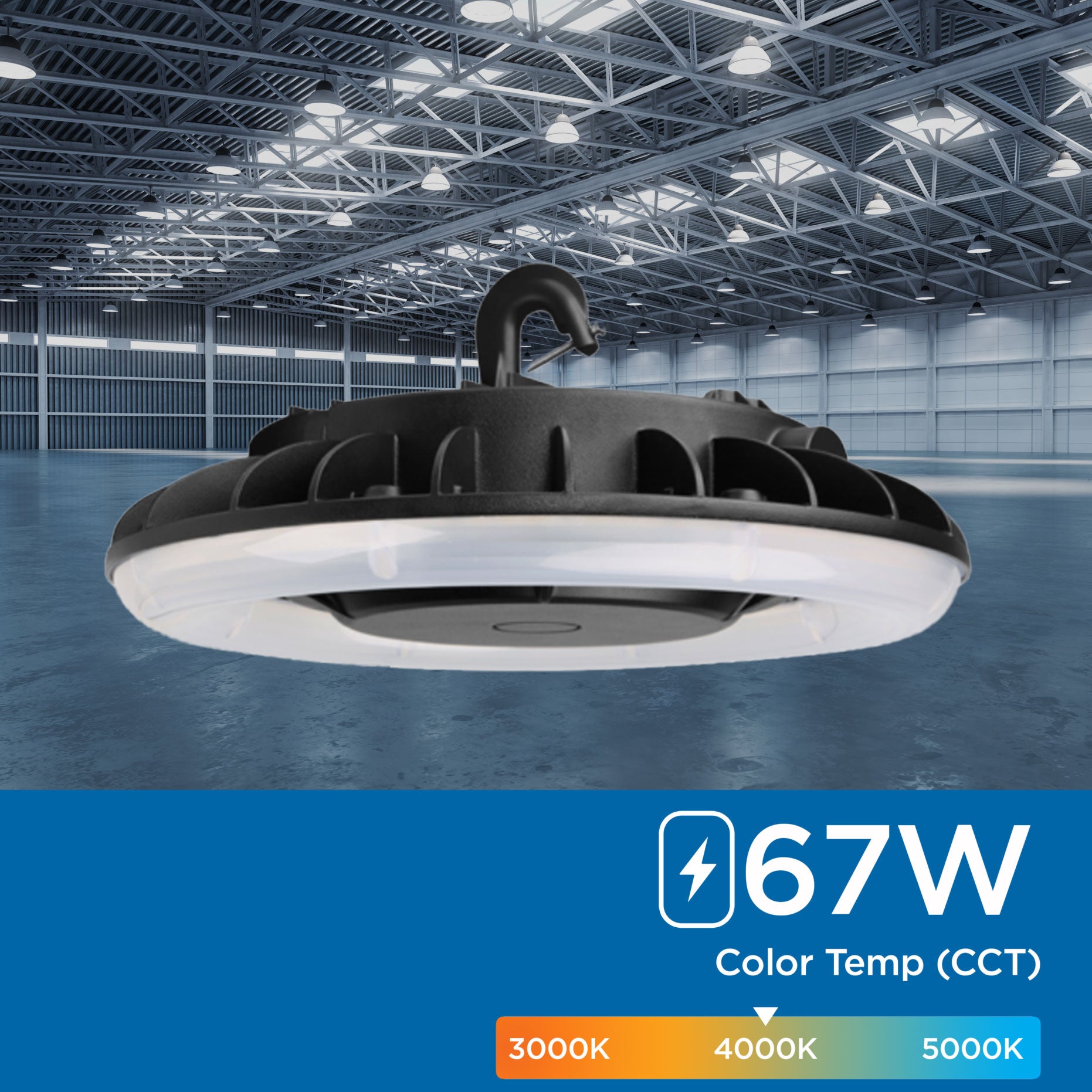 67-Watt Economy LED UFO High Bay 9100 Lumens Series