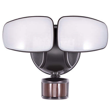 Black LED security light with 3CCT selectable settings