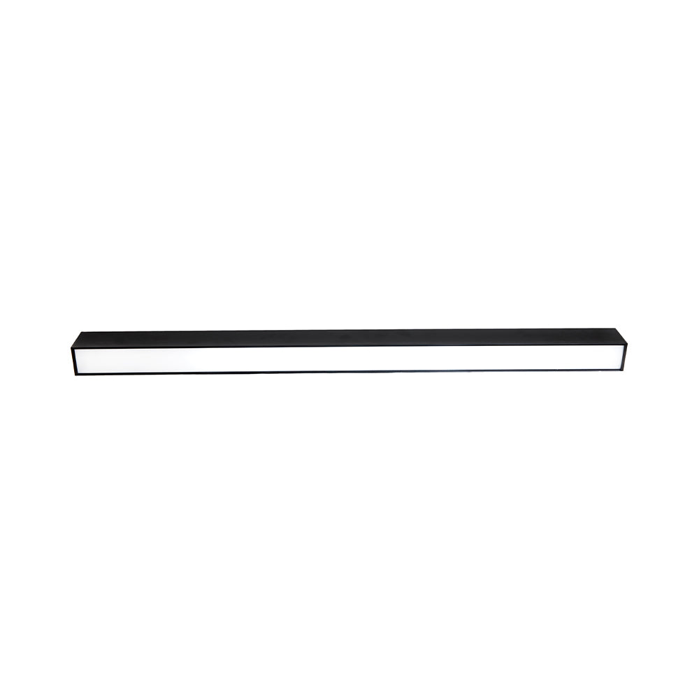 Suspended Up & Down Dual CCT Selectable LED Linear Light Fixture, Black