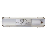 Contemporary Bath Vanity Frosted Integrated LED Lights, Nickel Trim
