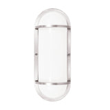 Outdoor 12" Wall 12" Sconce LED Lighting Fixture, Brushed Nickle