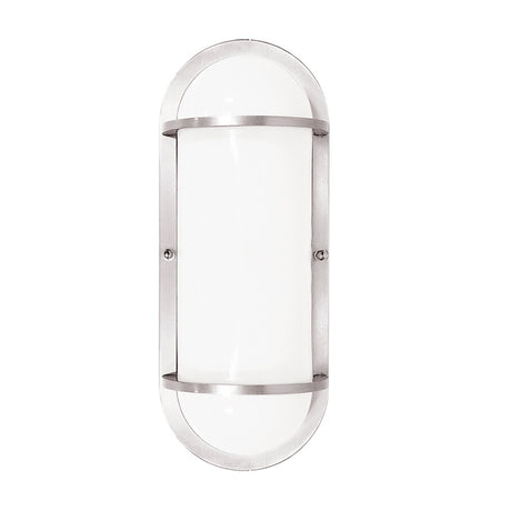 Outdoor 12" Wall 12" Sconce LED Lighting Fixture, Brushed Nickle
