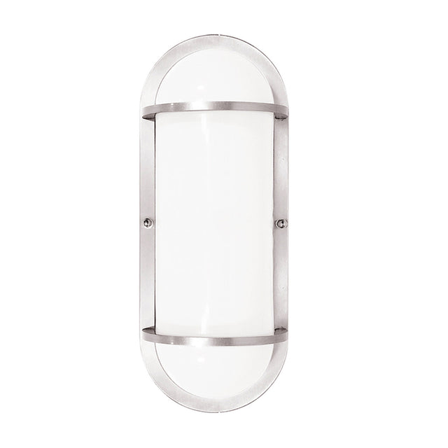 Outdoor 12" Wall 12" Sconce LED Lighting Fixture, Brushed Nickle