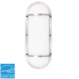 Outdoor 12" Wall 12" Sconce LED Lighting Fixture, Brushed Nickle