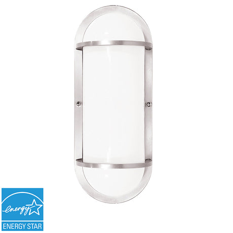 Outdoor 12" Wall 12" Sconce LED Lighting Fixture, Brushed Nickle